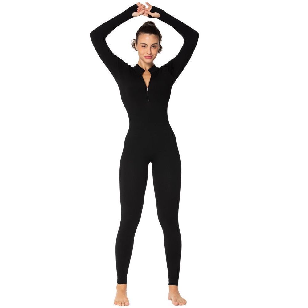 SUNZEL 28" Striped Casual Yoga Sports Zip Jumpsuit 📦